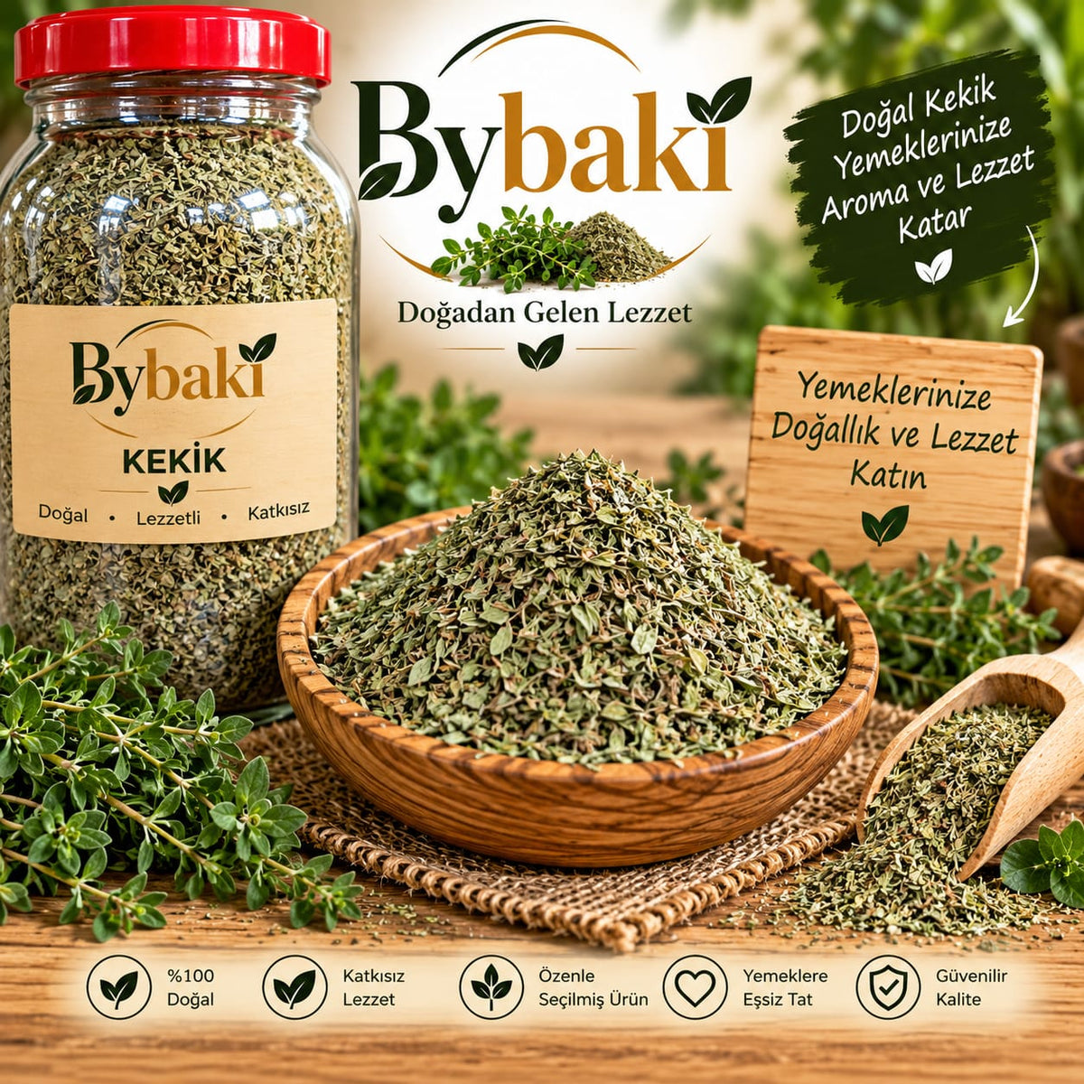 ByBaki Kekik – Kurutulmuş Doğal Kekik Baharatı | Aromatik ve Lezzetli 1 kg