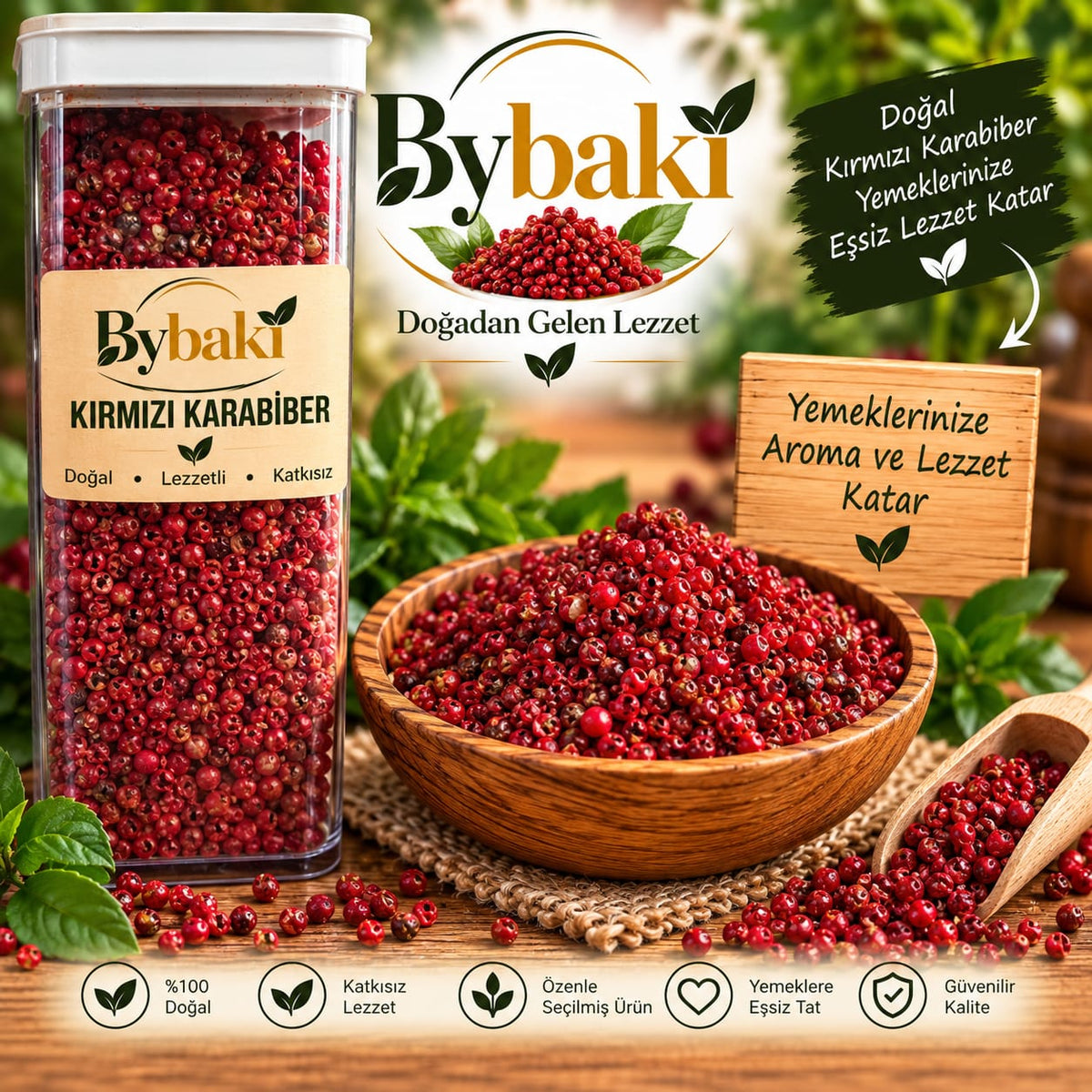 ByBaki Kırmızı Karabiber – Doğal ve Lezzetli Baharat 1 kg